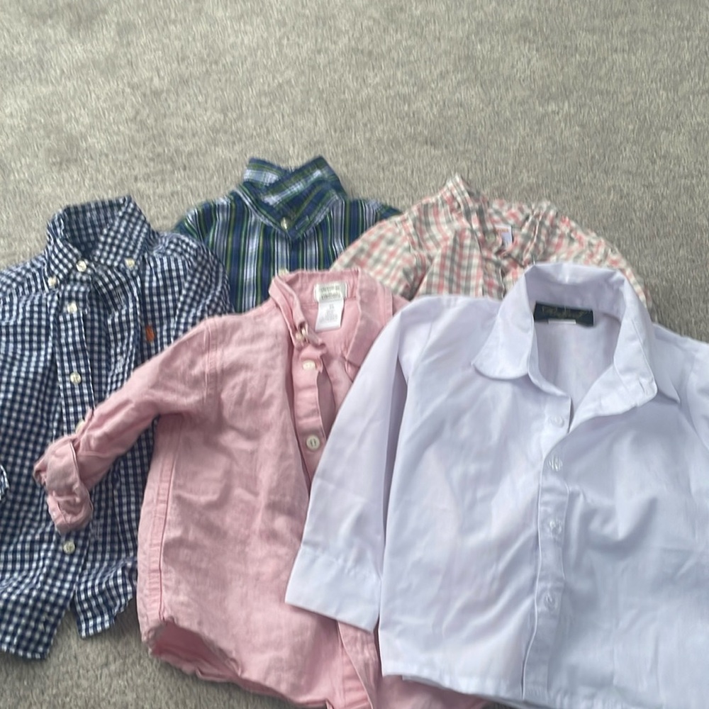 Lot of 5 Toddler Boys Size 2T Button Down Shirts
